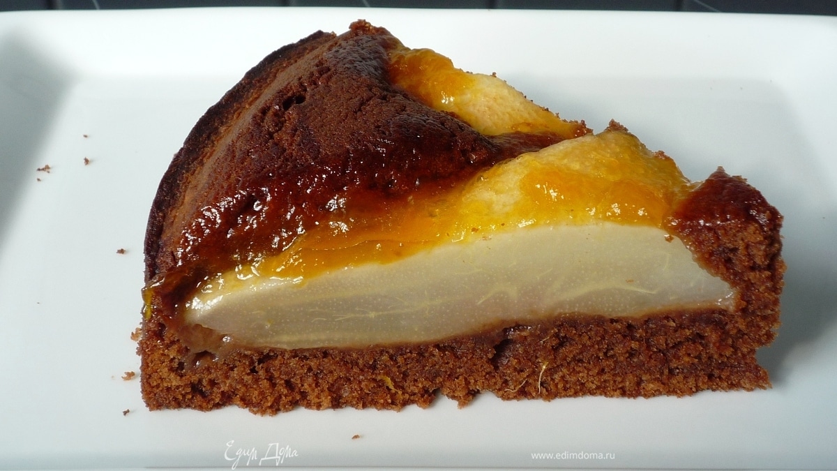 Шоколадно-грушевый пирог