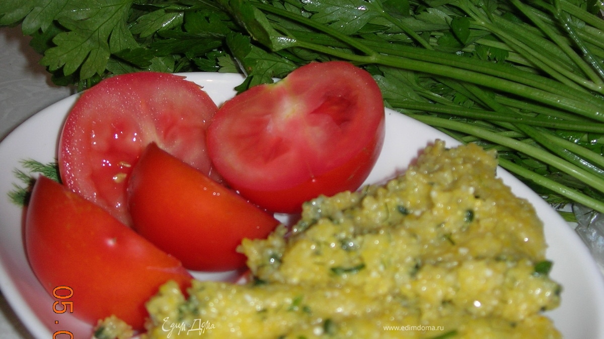 Мамалыга с зеленью