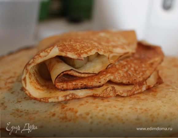 Блины с начинкой из груш в карамели Блины с начинкой из груш в карамели