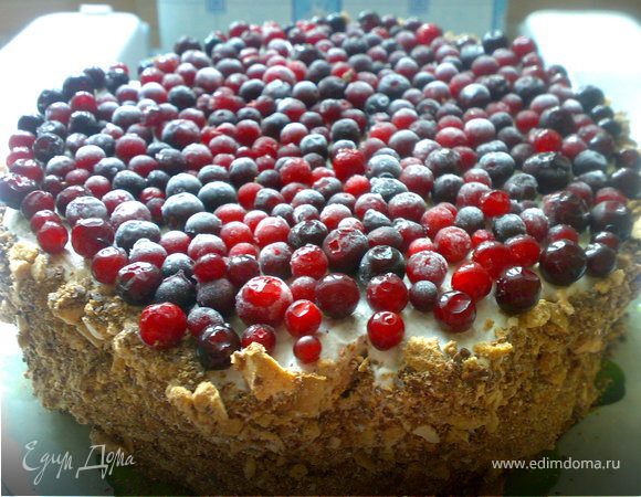 Торт "Брусничная поляна" для Оленьки  и Светочки