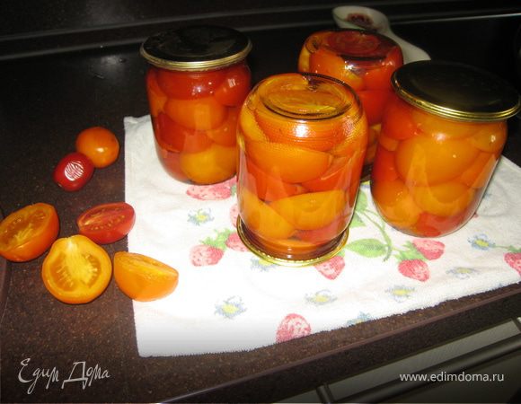 Консервированные помидоры "Кусочек лета"
