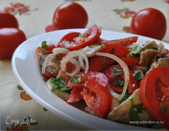 Салат с томатами и баклажанами