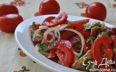 Рецепт Салат с томатами и баклажанами