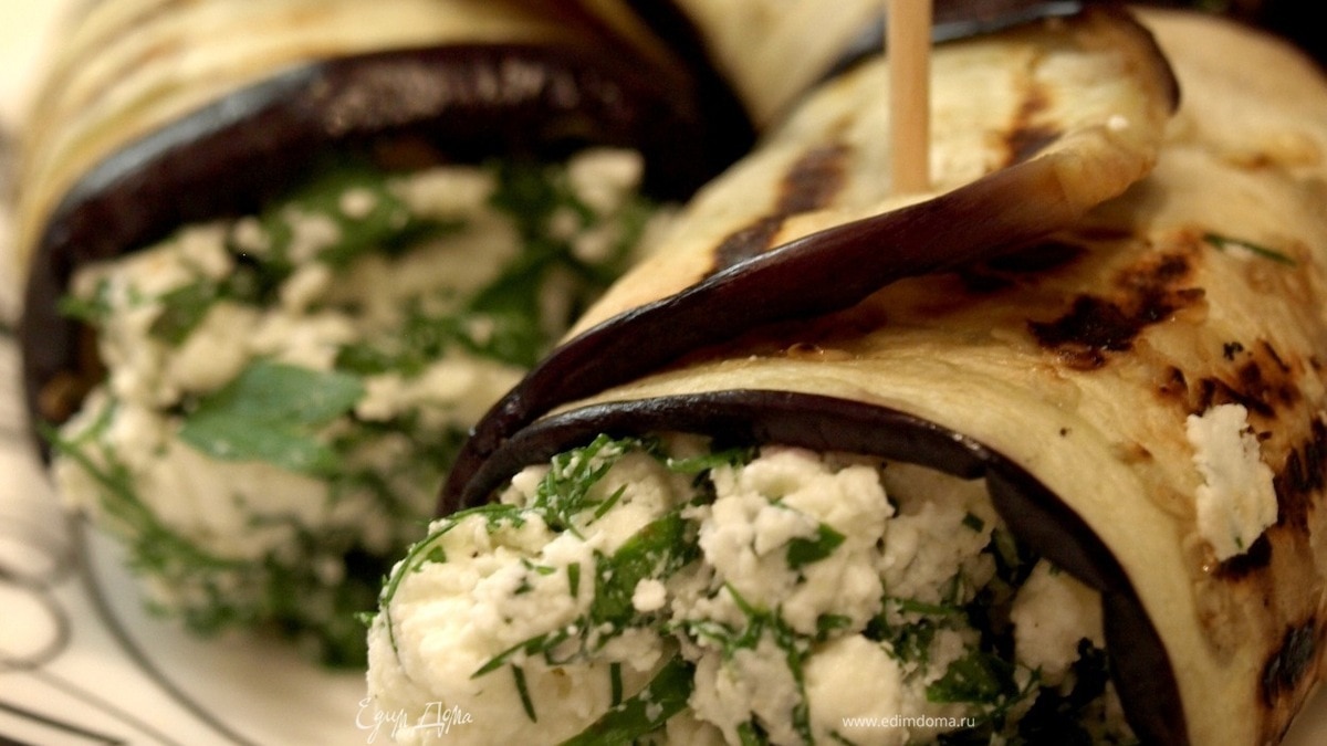 Экспресс Рулетики из Баклажан с "Зелёным" Творогом