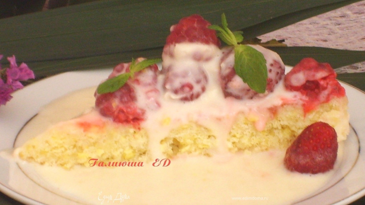 Тортик "Лимонный" с ягодами