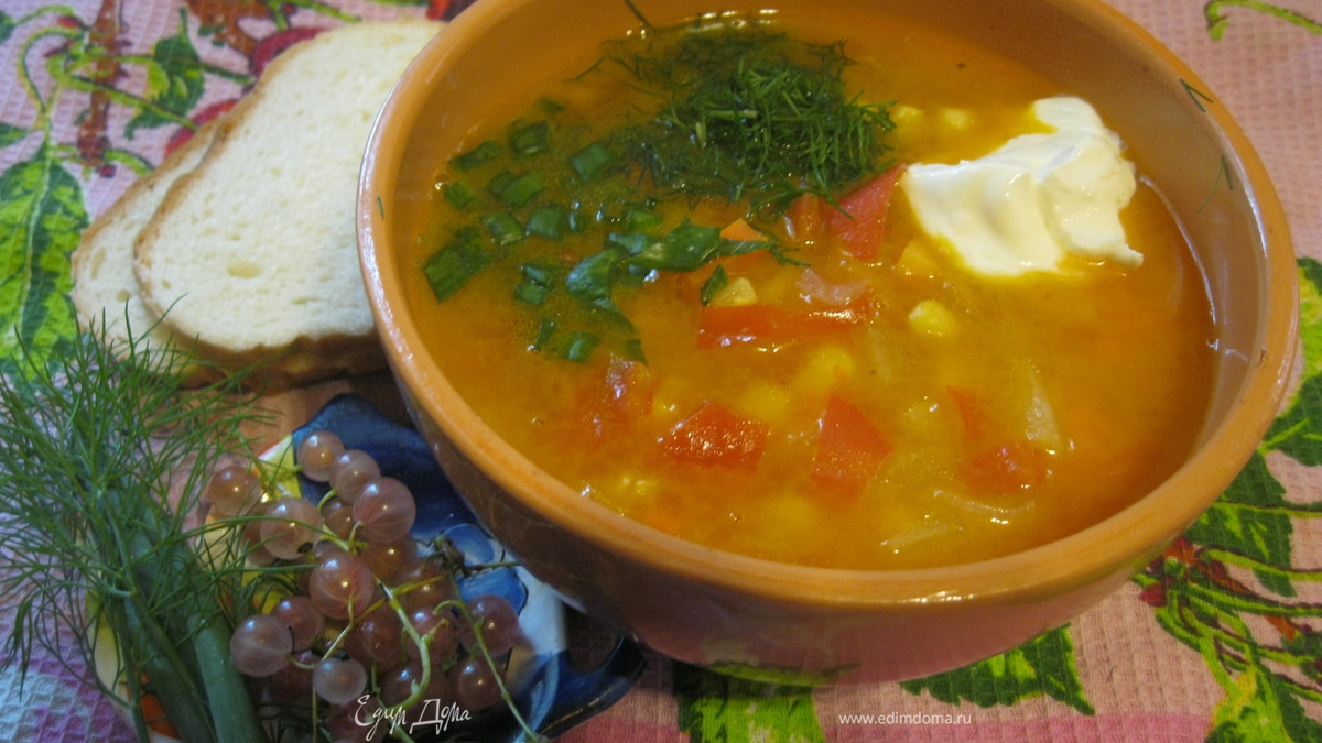 Овощной суп со смородиной