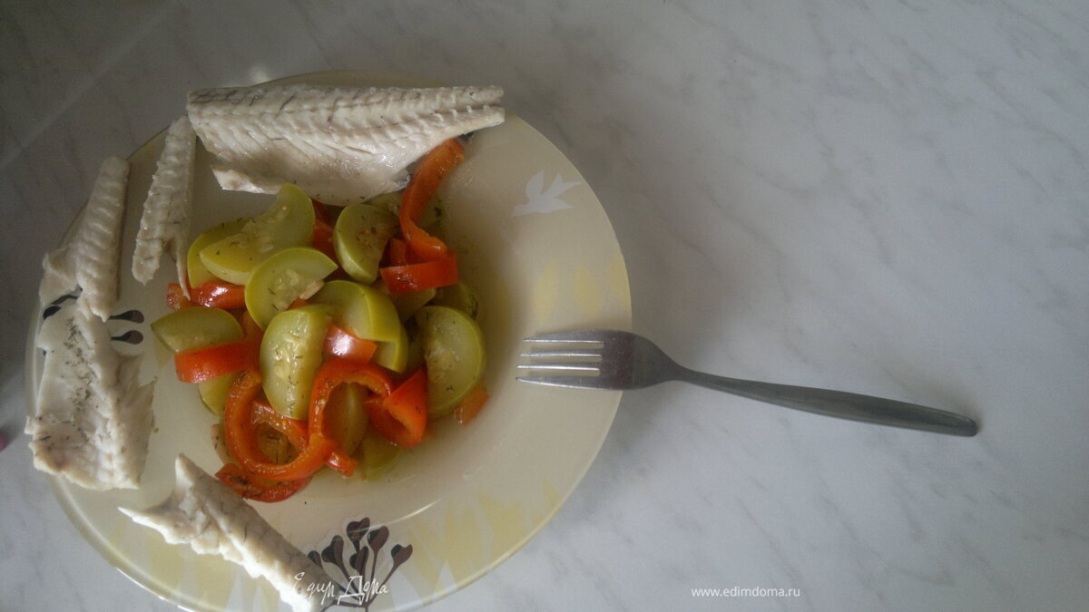 Тушеные овощи прованс и диетический сибас