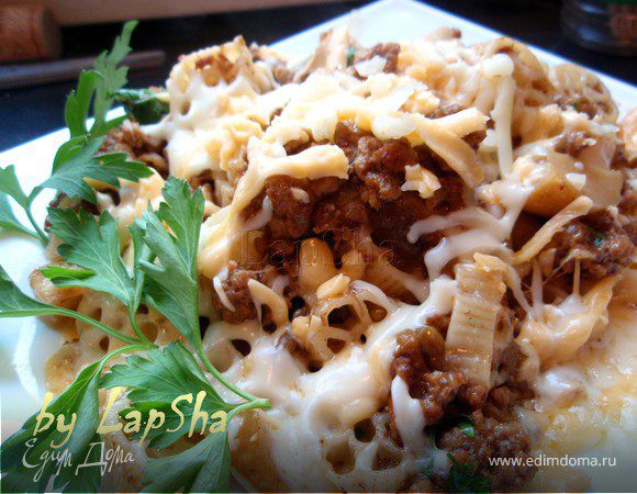 Паста с мясом и белыми грибами Паста с мясом и белыми грибами