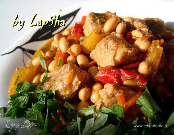Мясное рагу с соевыми бобами и орегано Мясное рагу с соевыми бобами и орегано
