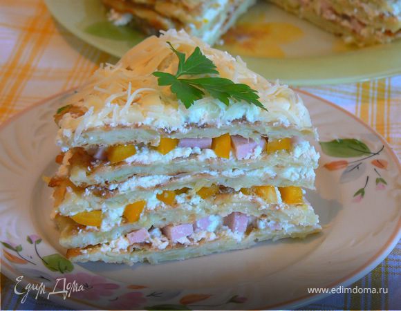 закусочный торт из кабачка закусочный торт из кабачка