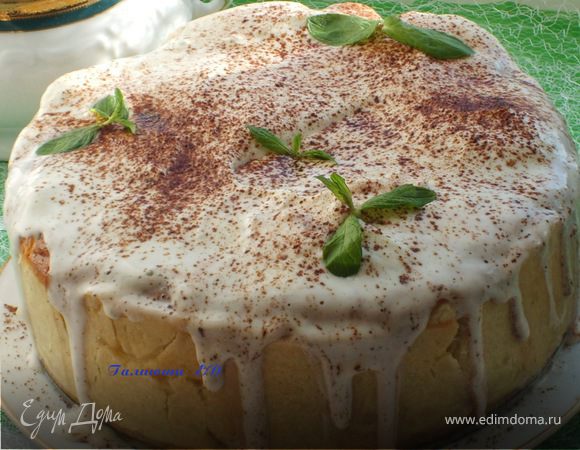 Кейк творожный со сливами, грушами и шоколадом Кейк творожный со сливами, грушами и шоколадом