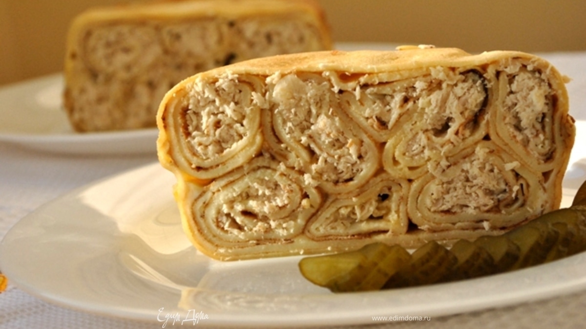 Блинный пирог "Пчелиные соты"