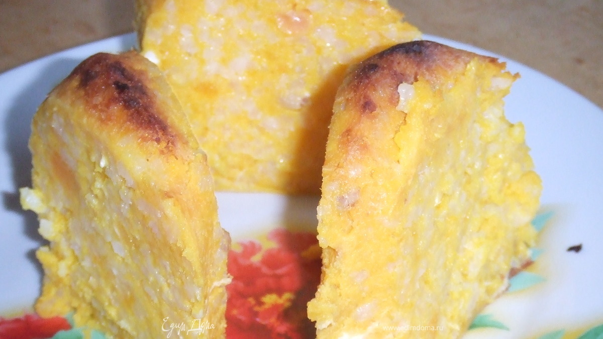 Запеканка тыквенная с рисом  