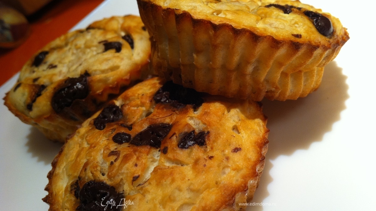 Шоколадные маффины с филадельфией