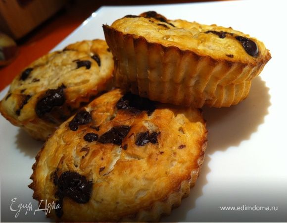 Шоколадные маффины с филадельфией 