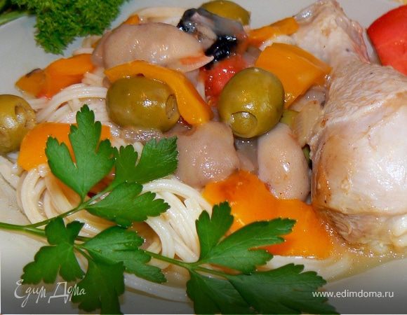 Курица с оливками Курица с оливками