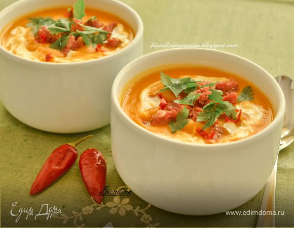 Неклассический суп-пюре из тыквы