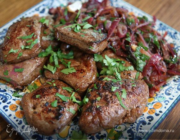 Говяжья печень по-венециански