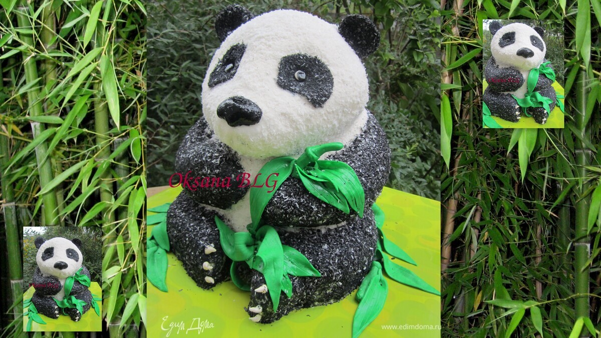 Торт "Пандочка с бамбуком"