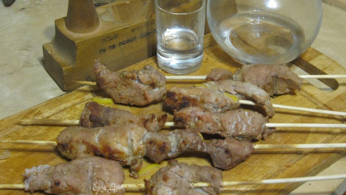 Ужин столяра. Подкопченный шашлычок.