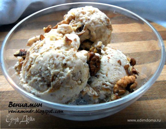 Творожное мороженое с медом и инжиром