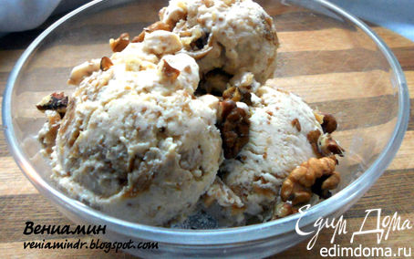 Рецепт Творожное мороженое с медом и инжиром