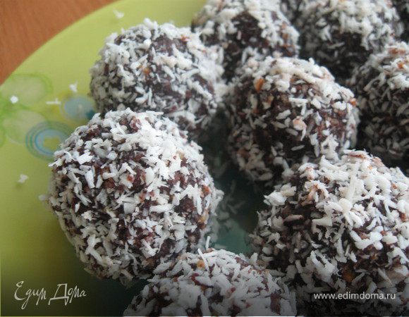 Шоколадно-кокосовые пирожные Шоколадно-кокосовые пирожные