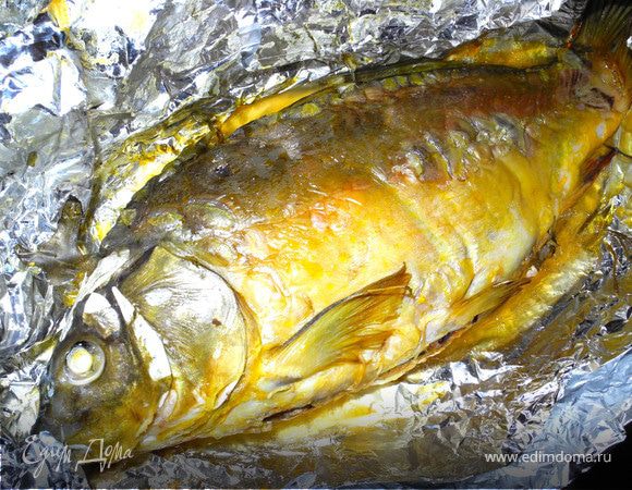 Карп с белыми грибами и розмарином Карп с белыми грибами и розмарином