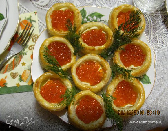 Волованы с икрой