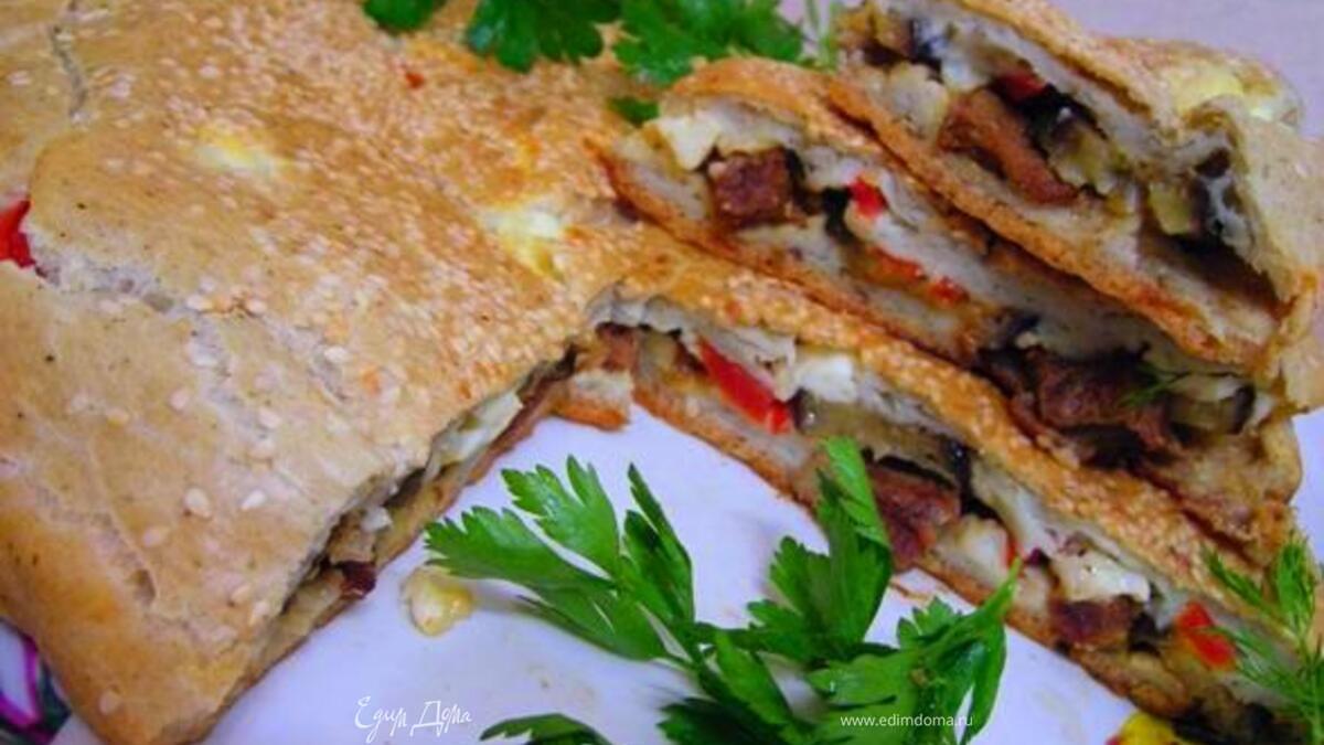 Заварная лепешка с мясом для Галиюши :)