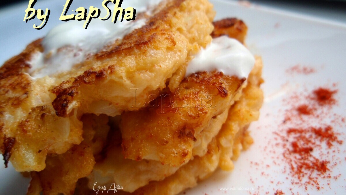 Оладьи из цветной капусты с сыром