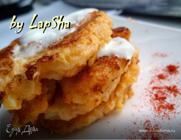 Оладьи из цветной капусты с сыром