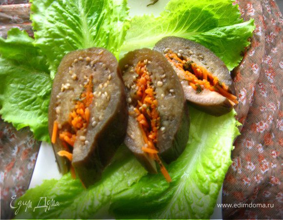 Закусочные соленые баклажаны по-грузински Закусочные соленые баклажаны по-грузински