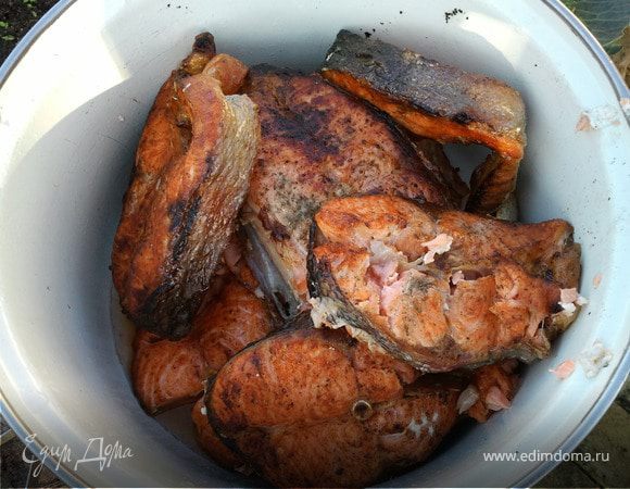 Форель на углях