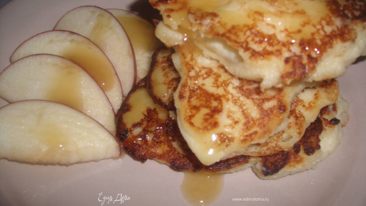 Творожно-грушевые оладушки