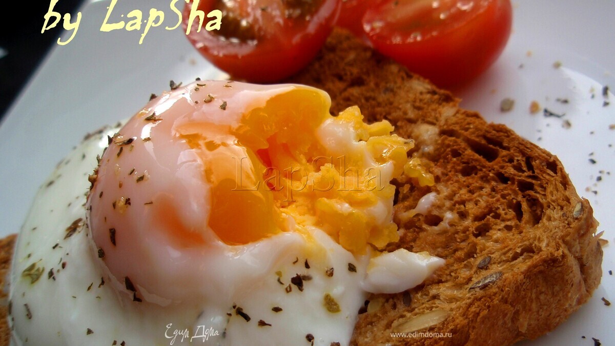 Яйца-пашот  в СВЧ 