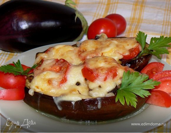 Баклажаны фаршированные куриными желудками