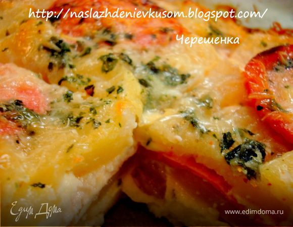 Картофельная запеканка с колбасой