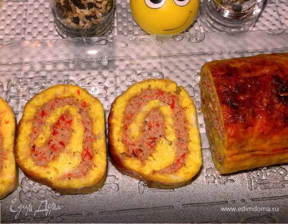 Мясной рулет в сырной корочке