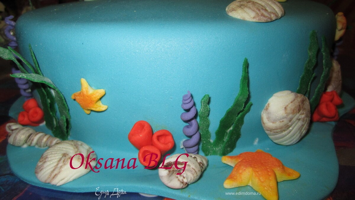 МК украшения для морского тортика