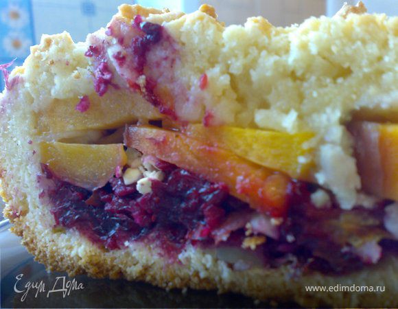 Тертый пирог с интересной начинкой. Тертый пирог с интересной начинкой.