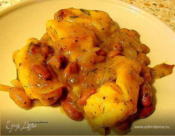 Тыквенные ньокки в фасолевом соусе с чили. Тыквенные ньокки в фасолевом соусе с чили.