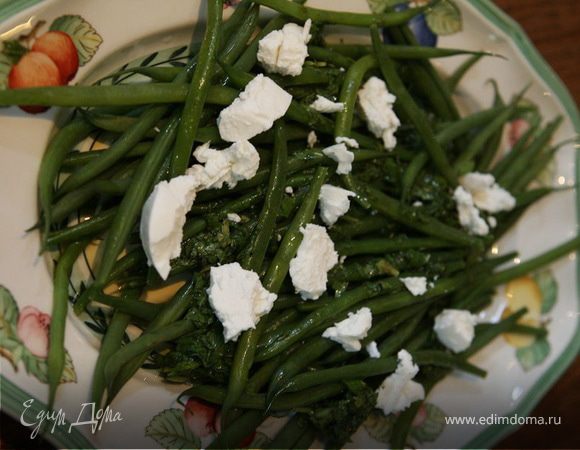 Салат из свежей фасоли с козьим сыром Салат из свежей фасоли с козьим сыром