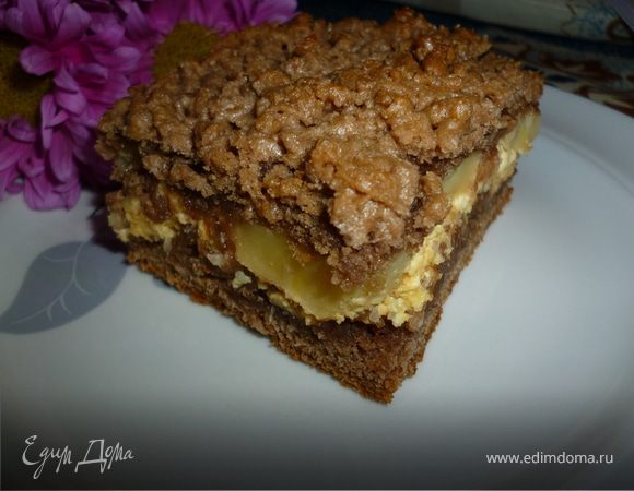 Бананово-творожный пирог