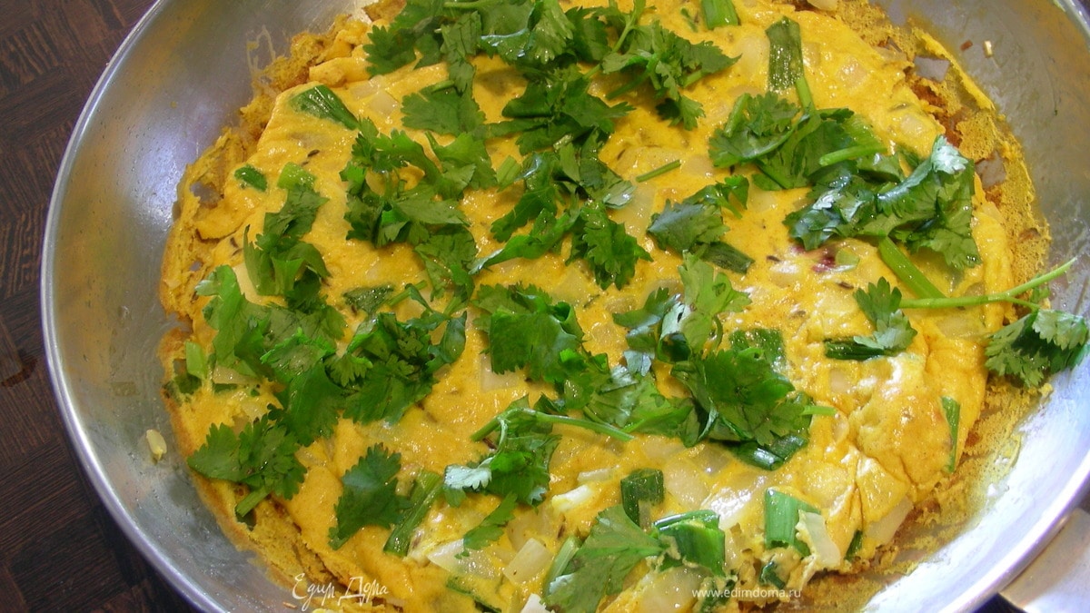 Солнечный омлет (омлет-масала)