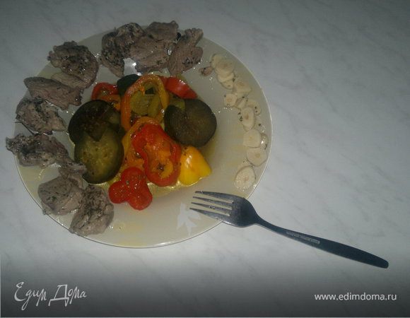 Баранина Кариба-Тропикана и индийские овощи