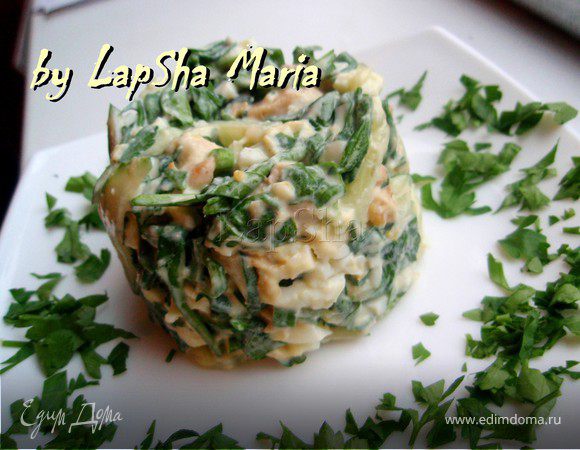 Салат с курицей и шпинатом Салат с курицей и шпинатом