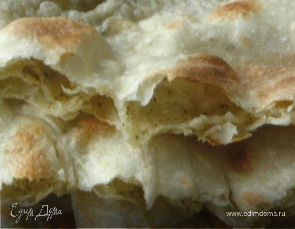 Хлеб-лепешка с ореховой травой