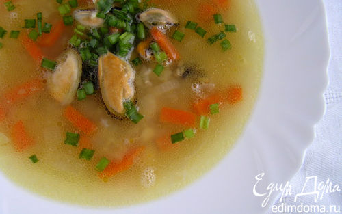Рецепт Гороховый суп с мидиями