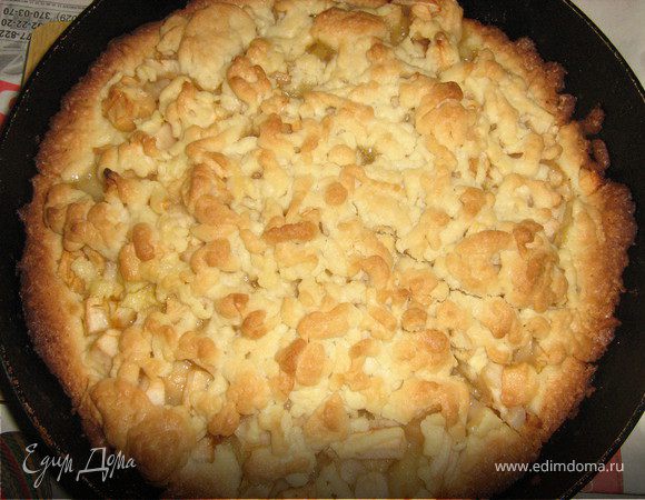 Тертый яблочный пирог.